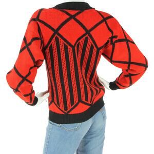 Vintage Argyle Stripe Knit Pullover Sweater